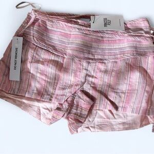 Princess Polly Pink Striped High Waist Shorts